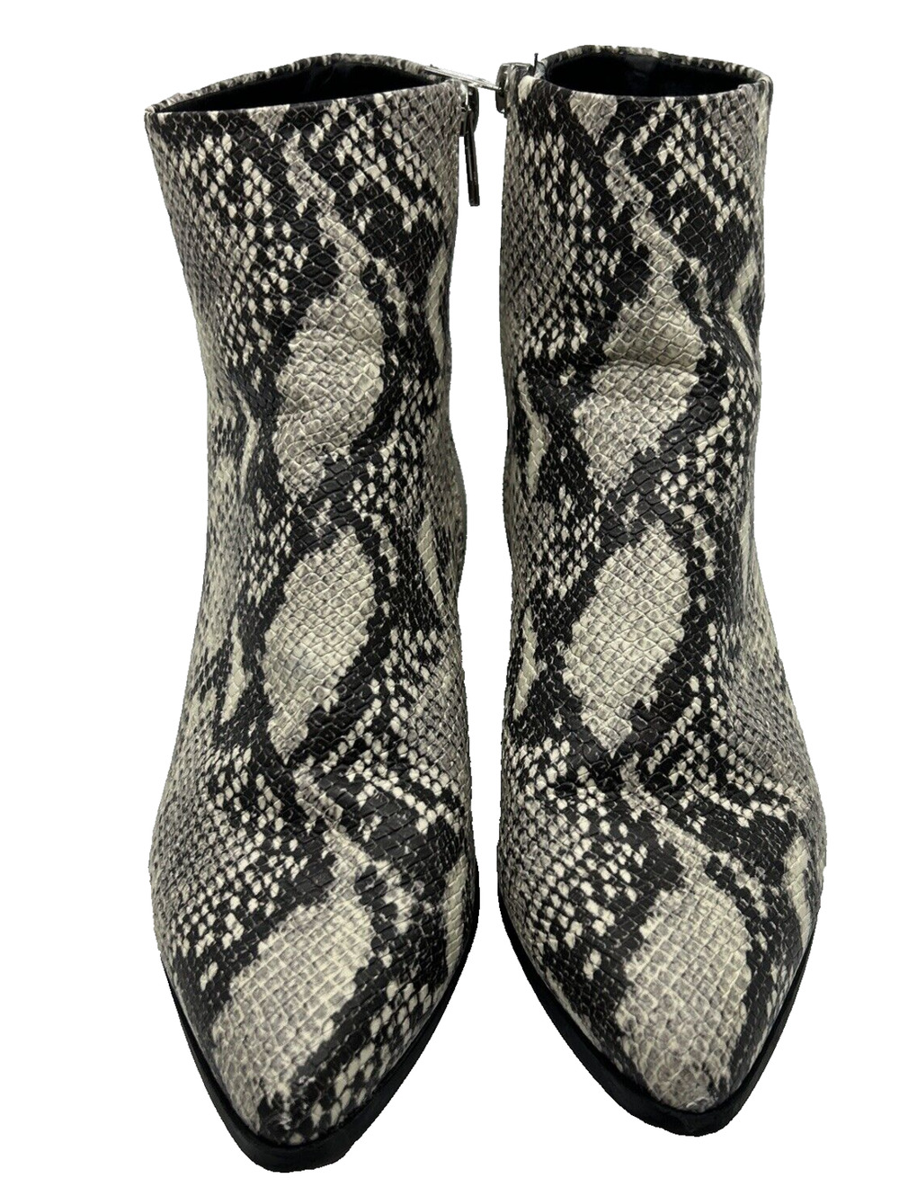 MADDEN GIRL Women Dafnii Faux Snakeskin Zippered Ankle Booties 10M Chic